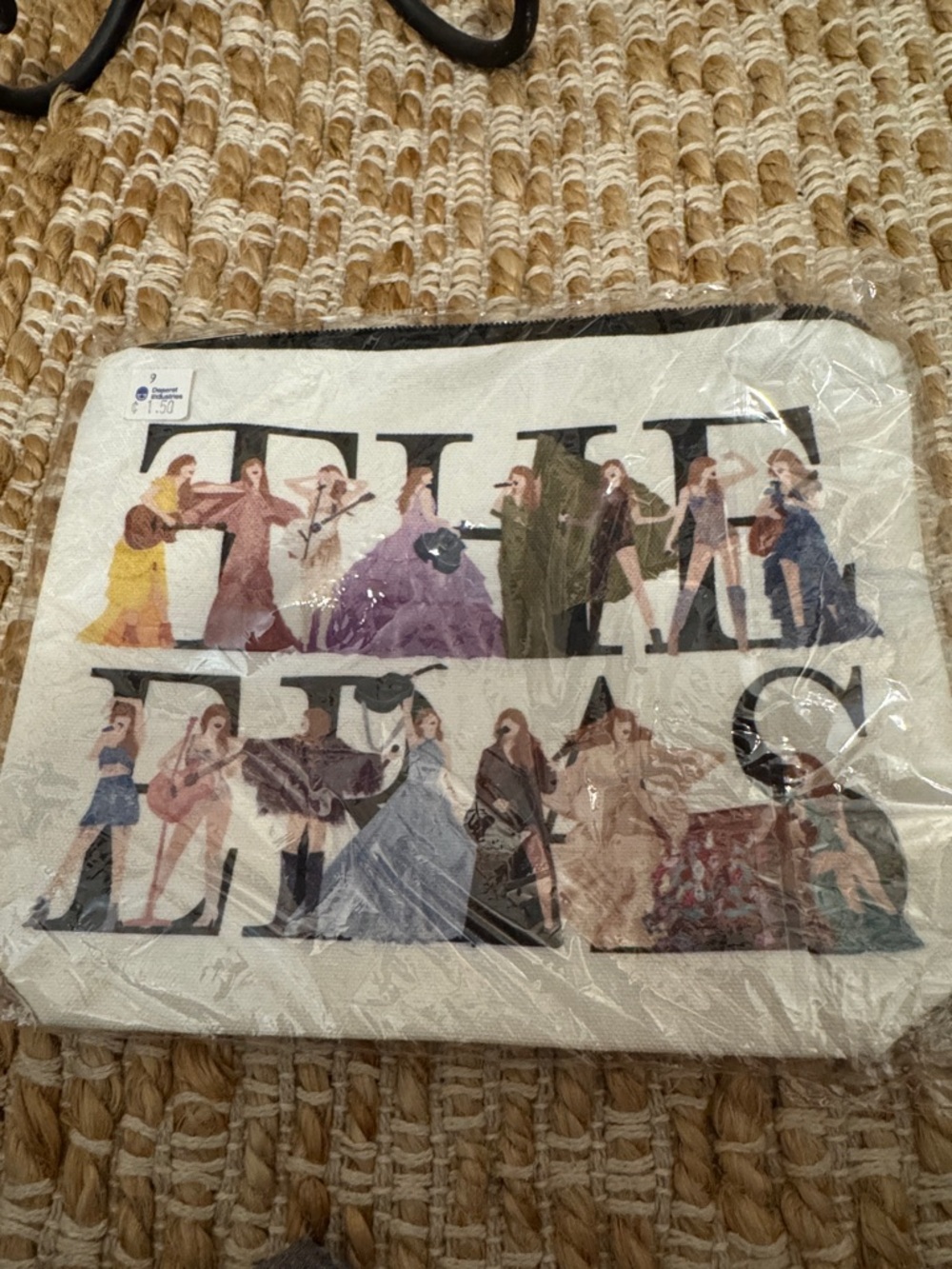 White Fashion Illustration Cosmetic Pouch Taylor Swift The Eras